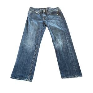 American Eagle Boy Fit Low Rise Slouchy Jeans Blue 0 Regular